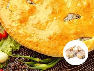 Осетинский пирог с лососем и сыром