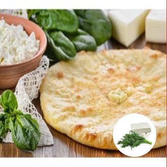 Осетинский пирог с сыром и кинзой